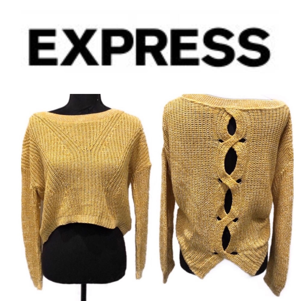 🆕 Express | Mustard Cropped Sweater